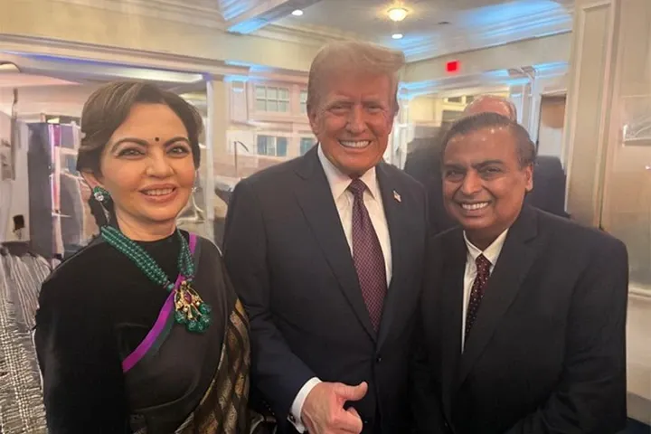 Mukesh Ambani and Wife Nita Meet U.S. President-Elect Donald Trump Ahead of Inauguration