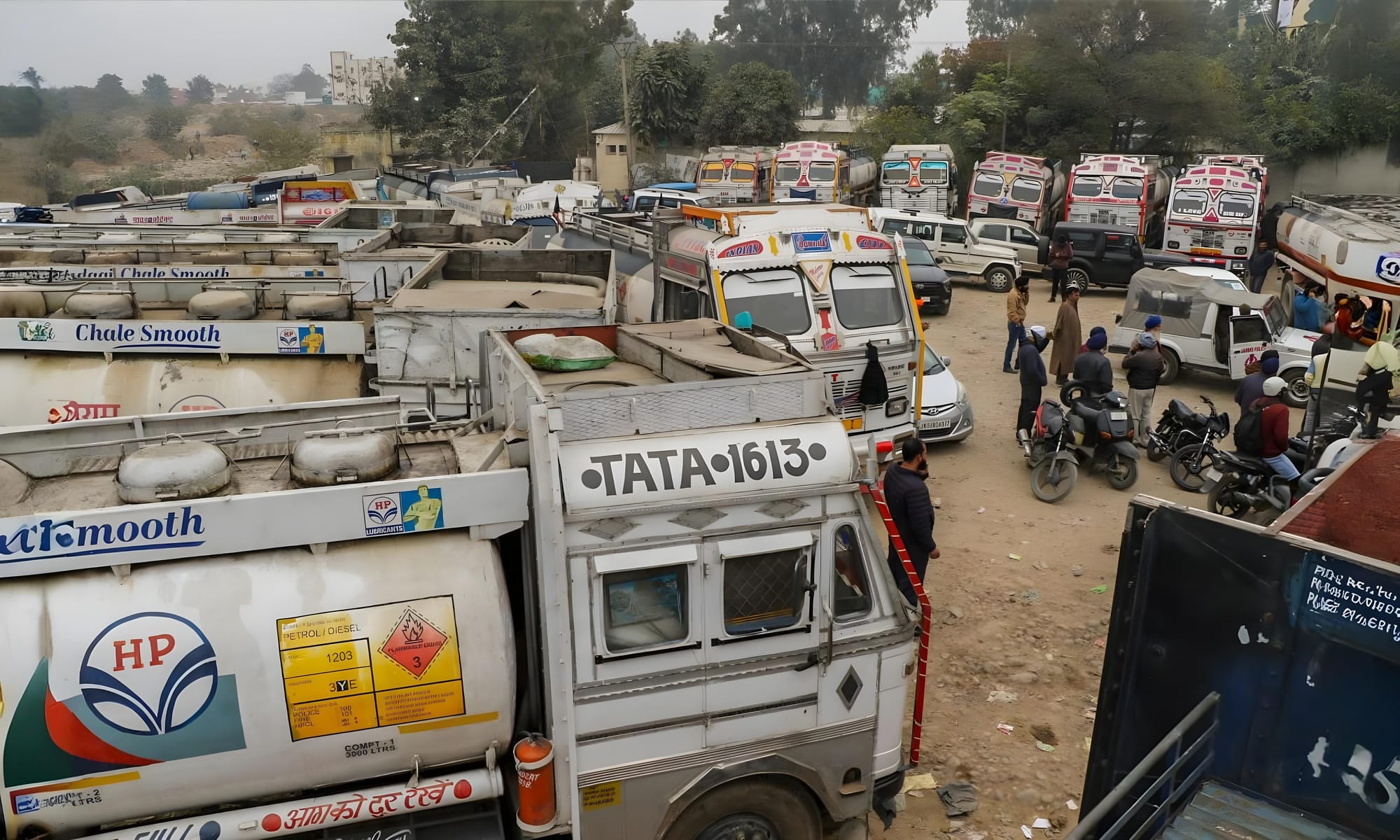 Indian Truckers Protest Against New Law