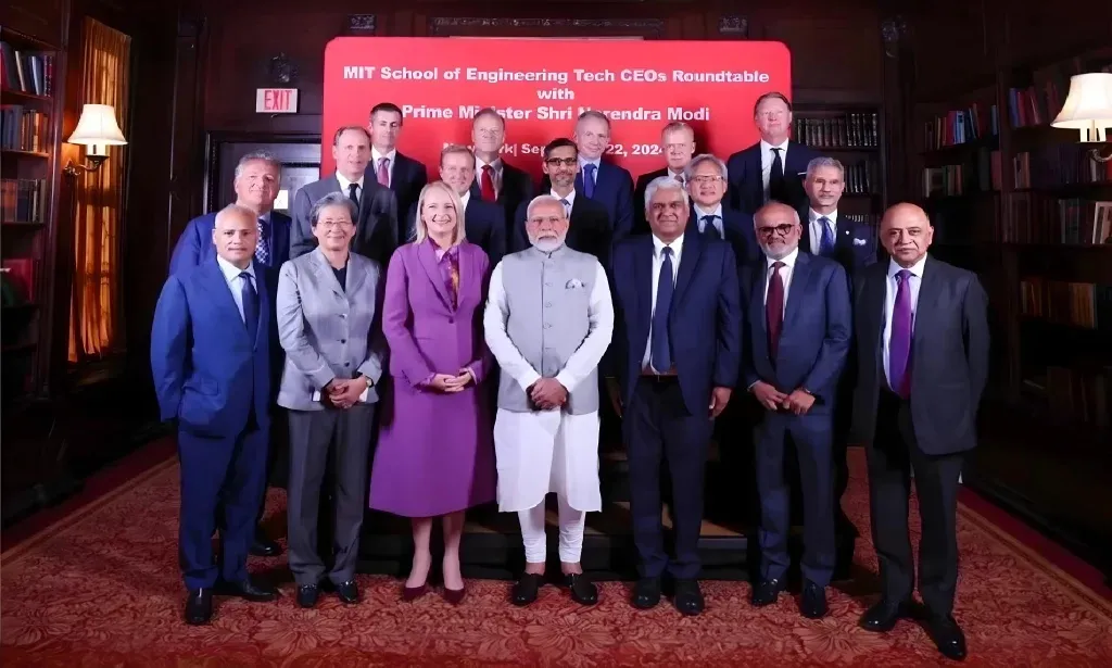 PM Modi Hosts Roundtable with Top Tech CEO