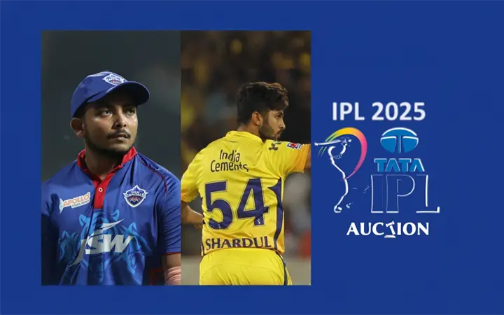 IPL Auction 2025 Shockers: Big Names Like Shardul Thakur and Prithvi Shaw Go Unsold post image