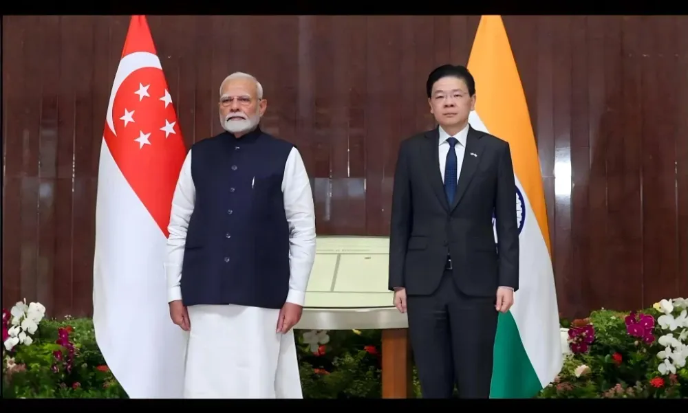 PM Modi Aims to Replicate Singapore's Success in India: Meets Singaporean Premier Lawrence Wong post image