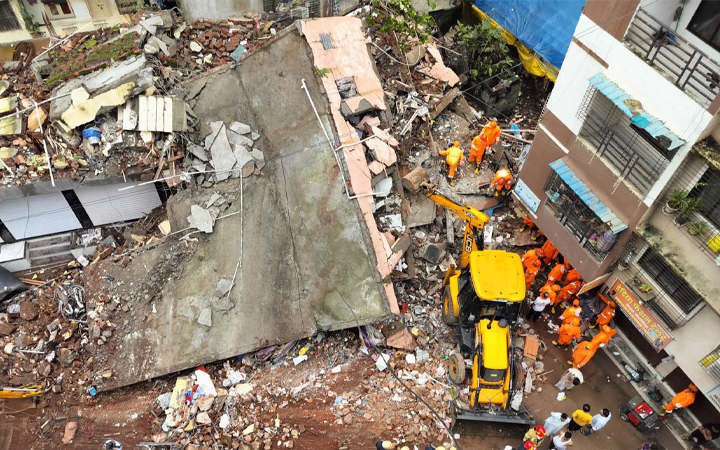 Navi Mumbai Building Collapse: Rescue Operations Ongoing, Several Feared Trapped