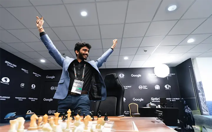 D Gukesh Becomes Youngest World Chess Champion at 18