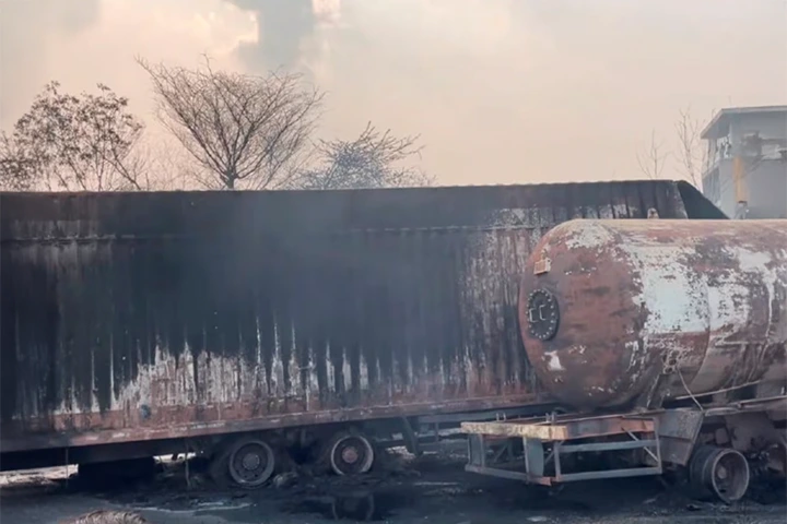 LPG Tanker Explosion on Jaipur-Ajmer Highway: 8 Dead, 40 Vehicles Burnt